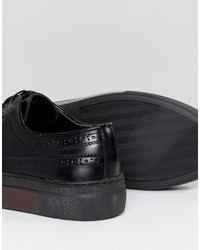 schwarze Leder Brogues von Asos