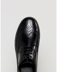 schwarze Leder Brogues von Asos