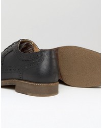 schwarze Leder Brogues von Red Tape