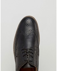 schwarze Leder Brogues von Red Tape