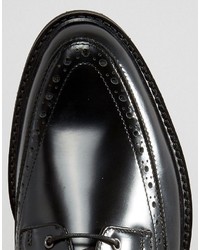 schwarze Leder Brogues von Asos