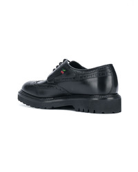 schwarze Leder Brogues von Paul Smith