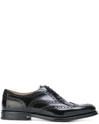 schwarze Leder Brogues von Church's