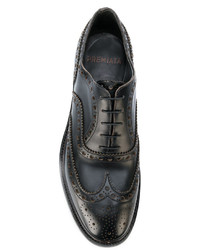 schwarze Leder Brogues von Premiata