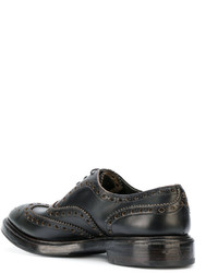 schwarze Leder Brogues von Premiata