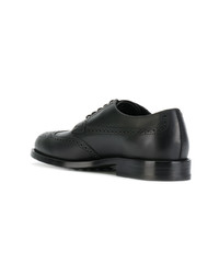 schwarze Leder Brogues von Tod's