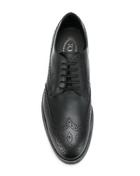 schwarze Leder Brogues von Tod's