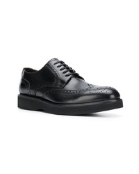 schwarze Leder Brogues von Corneliani