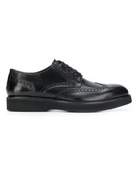 schwarze Leder Brogues von Corneliani