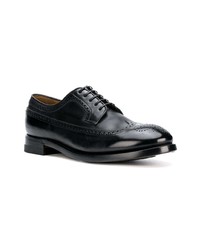 schwarze Leder Brogues von Silvano Sassetti