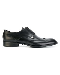 schwarze Leder Brogues von Versace