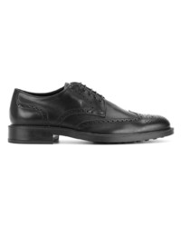 schwarze Leder Brogues von Tod's