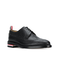 schwarze Leder Brogues von Thom Browne