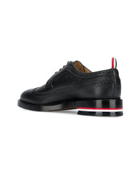 schwarze Leder Brogues von Thom Browne