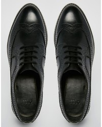 schwarze Leder Brogues von Asos