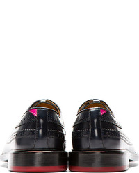 schwarze Leder Brogues von Paul Smith