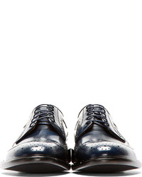 schwarze Leder Brogues von Paul Smith