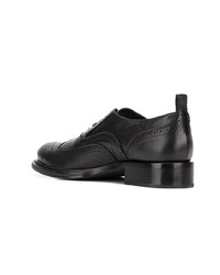 schwarze Leder Brogues von Ann Demeulemeester