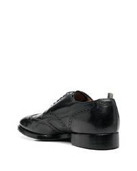 schwarze Leder Brogues von Officine Creative