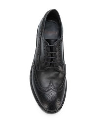 schwarze Leder Brogues von Premiata