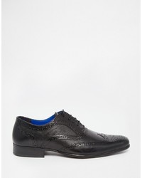 schwarze Leder Brogues von Red Tape