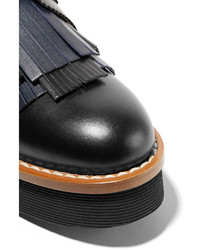 schwarze Leder Brogues von Tod's