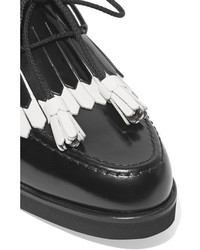 schwarze Leder Brogues von Tod's