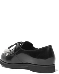 schwarze Leder Brogues von Tod's