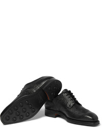 schwarze Leder Brogues