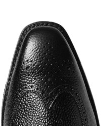 schwarze Leder Brogues