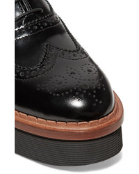 schwarze Leder Brogues von Tod's