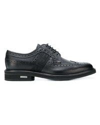 schwarze Leder Brogues von Versace