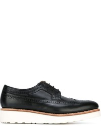 schwarze Leder Brogues von Grenson