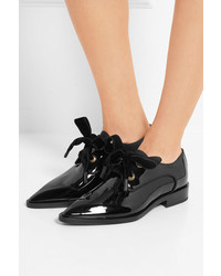 schwarze Leder Brogues von Lanvin