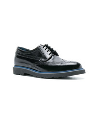 schwarze Leder Brogues von Paul Smith