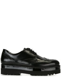 schwarze Leder Brogues von Hogan