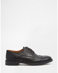 schwarze Leder Brogues von Selected