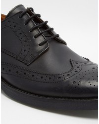 schwarze Leder Brogues von Selected