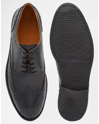 schwarze Leder Brogues von Selected