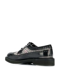 schwarze Leder Brogues von Alexander McQueen