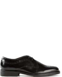 schwarze Leder Brogues von Hudson