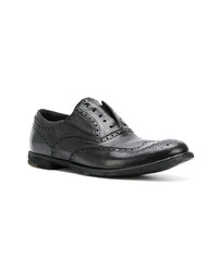 schwarze Leder Brogues von Officine Creative