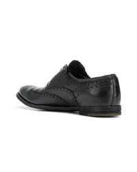 schwarze Leder Brogues von Officine Creative