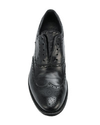 schwarze Leder Brogues von Officine Creative