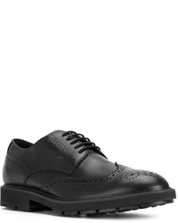 schwarze Leder Brogues von Tod's