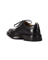 schwarze Leder Brogues von Officine Creative