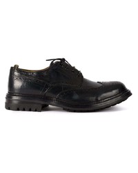 schwarze Leder Brogues von Officine Creative