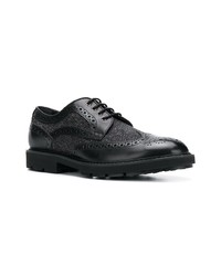 schwarze Leder Brogues von Tod's