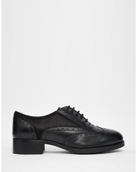 schwarze Leder Brogues von Ravel