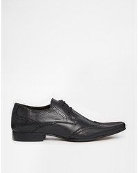 schwarze Leder Brogues von Dune